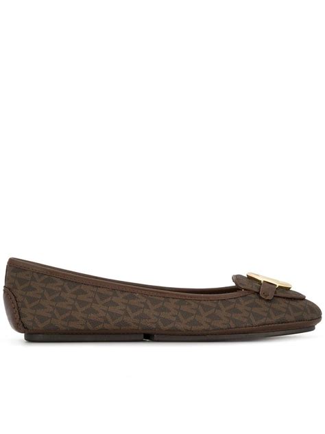 michael kors black flat rubber shoes|Michael Kors lillie ballet flats.